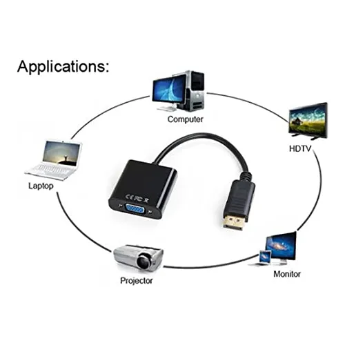 Adaptador Chenyang Cy Dp A Vga, Dp Displayport Macho A Vga F