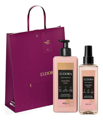 Instance Baunilha Glow Creme Corporal E Body Spray Presente