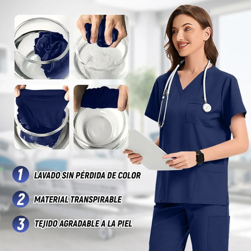 Pijama Quirúrgica Scrub Jogger Uniforme Medico Antifluido