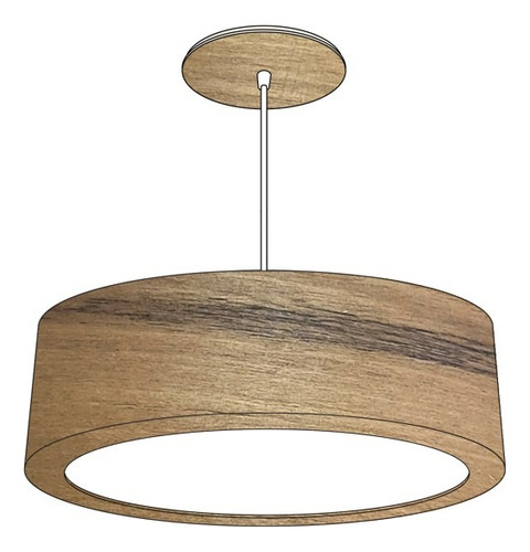 Lampara Techo Tubo Dual 32x12cm Madera G2 Apto Led