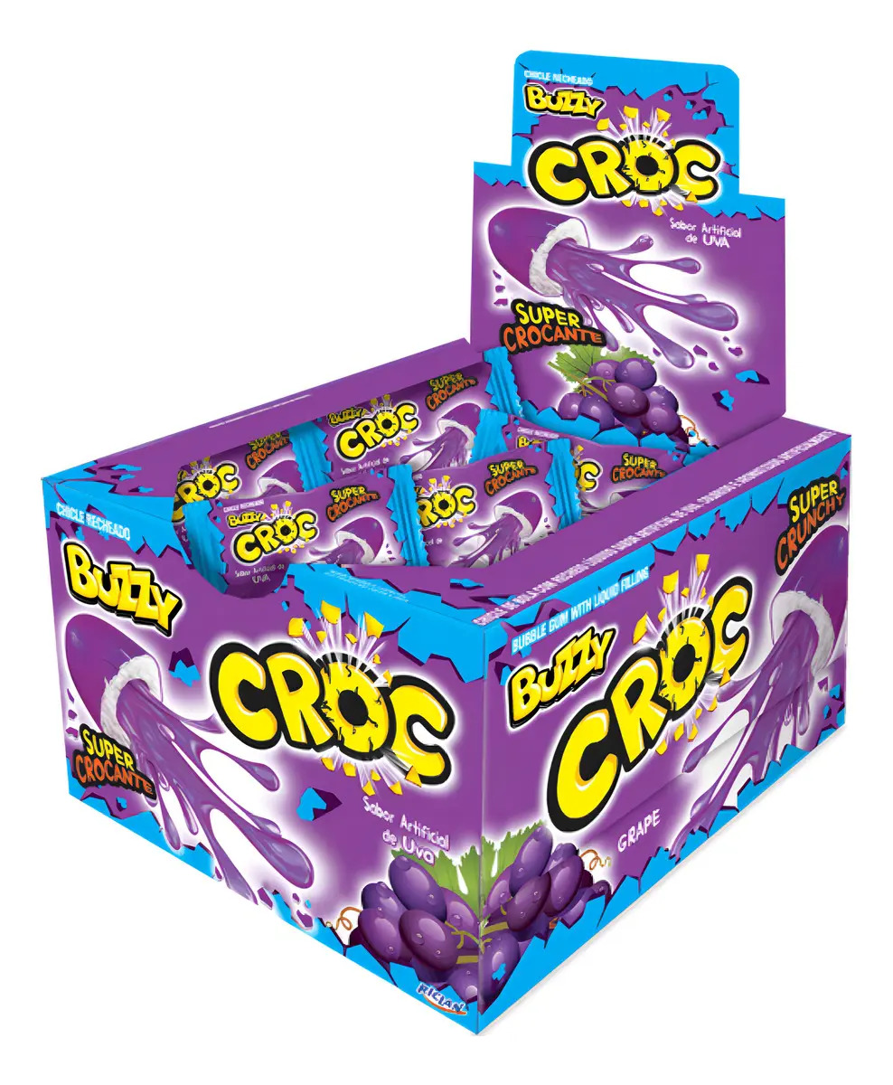 Chicle Riclan Buzzy Croc Uva 40un