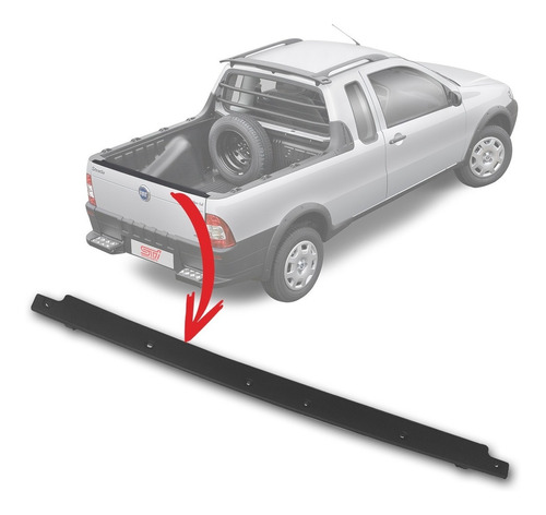 Friso Tampa Traseira Fiat Strada Cabine Estendida 2005