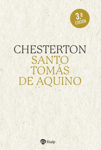Libro: Santo Tomás De Aquino. Chesterton, G.k. Rialp