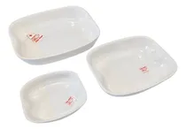 Comprar Set X 3 Fuentes Asaderas Cerámica Juego De Asaderas Horno
