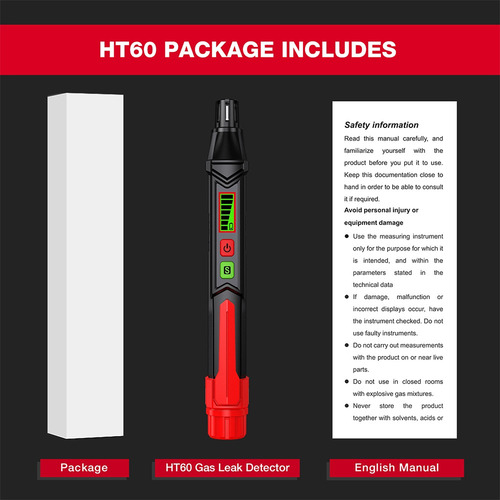 Habotest Ht60 Detector De Fugas Gas Tipo Lápiz Con Alarma