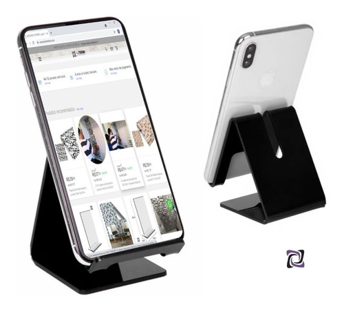 Imagem 2 de 6 de Suporte Celular Smartphone Universal Mesa Escritório Display