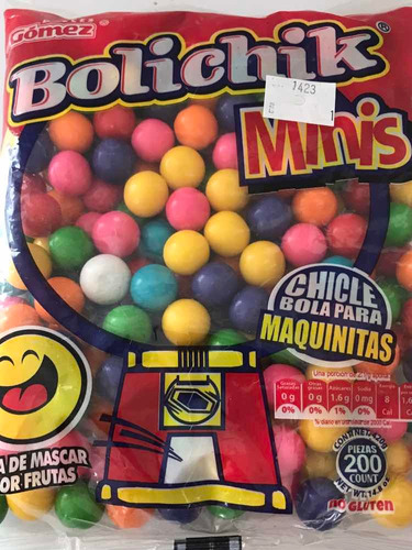 800 Minis Chicle Bola Bolichik Color Fiesta Dulce Maquinitas