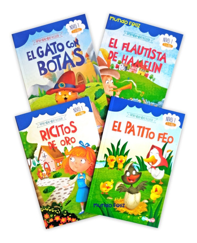 4 Lecturas Nivel 1 Para 5-6 Años Letra Grande Vocabulario