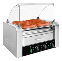 Comprar Maquina Hot Dogs Compartimiento Pan 16 Salchichas 9 Rodillos