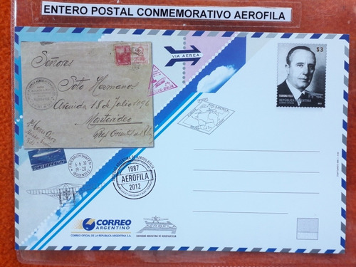 Tarjeta Entero Postal Conmemorativa Aerofila