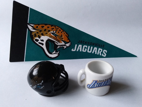 Set Nfl Mini (casco, Banderin, Taza) - Jacksonville Jaguars