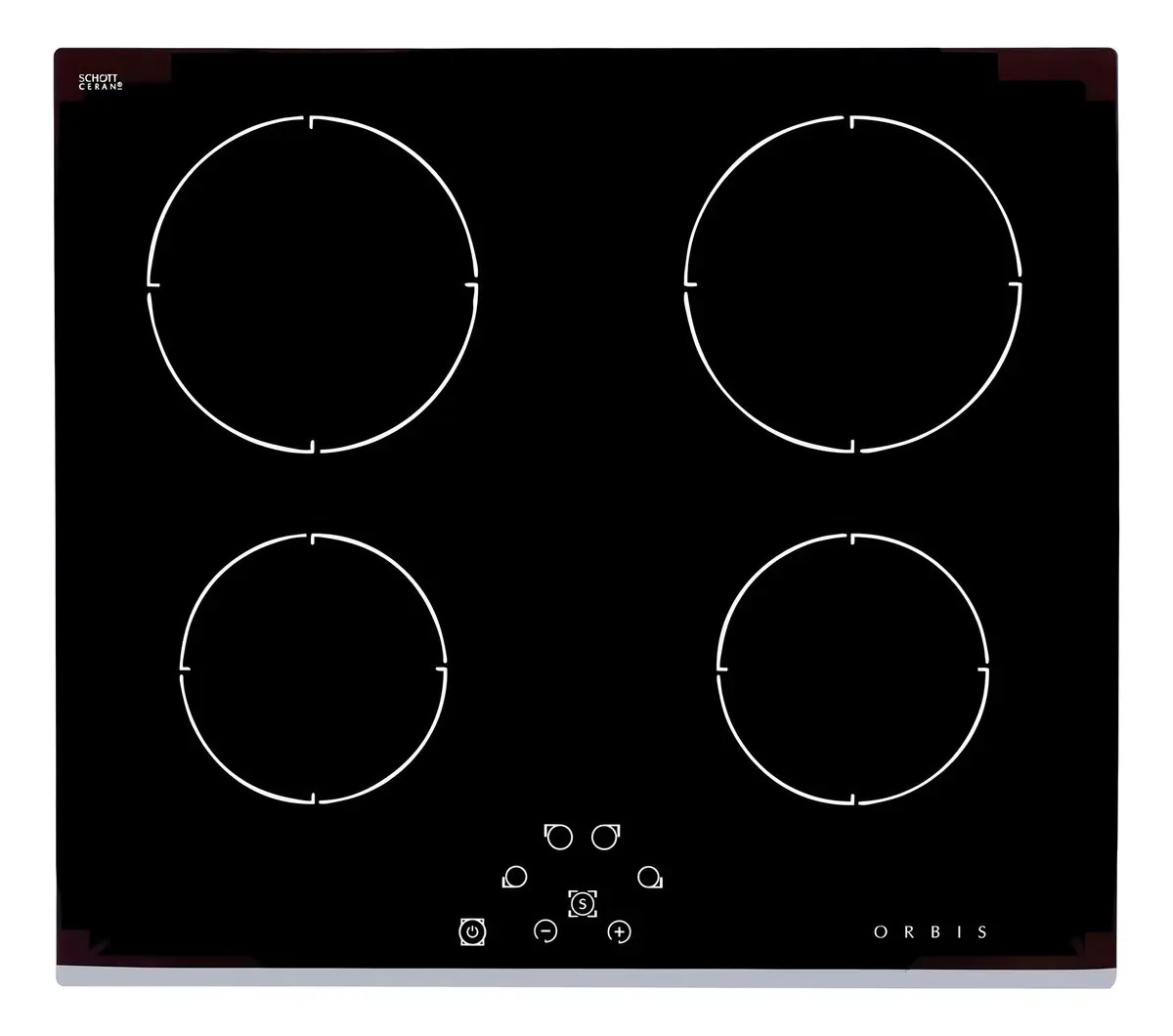 Anafe eléctrico Orbis EV4OEO color negro 4 hornallas