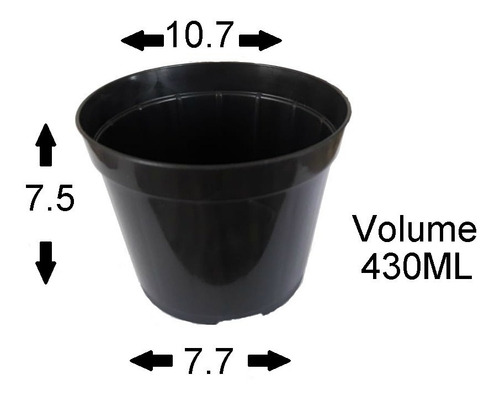 Imagem 3 de 3 de 250 Vasos Plastico Pote 11 Para Violetas