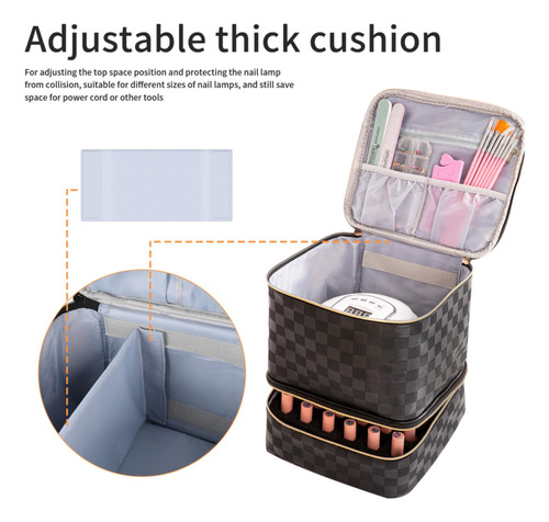 Portable Nail Polish Organizer Bag With Uv Light Case - Cci