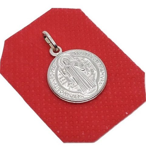 Dije Medalla San Benito Protector En Plata 925 Mediano 00367