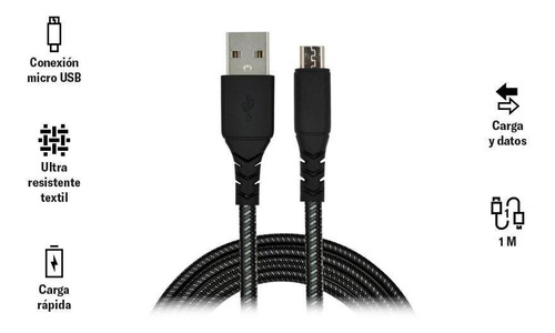 Cable Micro Usb 1 M Carga Rápida Reforzado Billboard