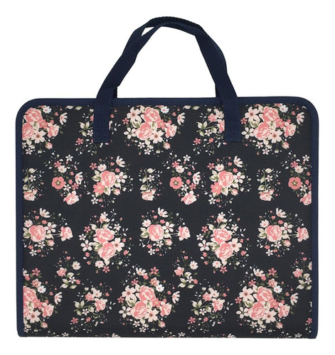 Lona Estampado Floral Tamaño A4 13 Bolsillos Carpeta D...