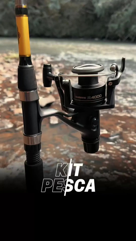 Pesca Profissional Shimano Molinete Ix4000 + 1,98m Preto