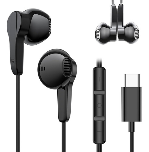 Auriculares Usb C Con Cable Magnético Y Micrófono, Entrada