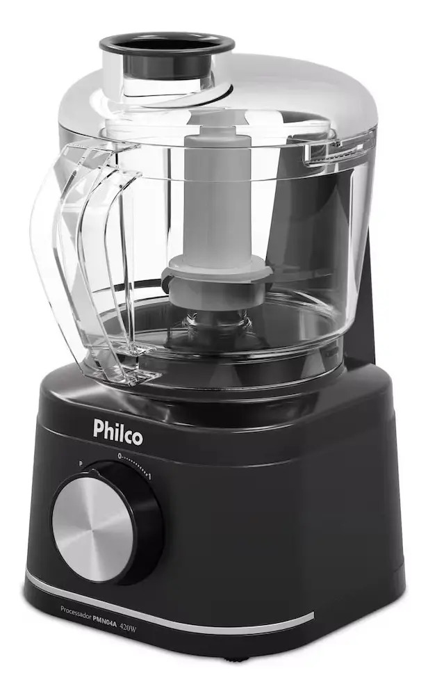 Processador De Alimentos Philco 420w 500ml  Com Pulsar Compacto Pmn04a Preto 127v