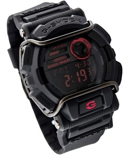 Reloj Casio G-shock Prot Facial Gd400-9 Original Time Square Color de la correa Negro Color del bisel Negro Color del fondo Negro