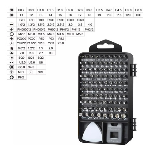 Kit Destornilladores Precisión 115 En 1 Magneticos Calidad