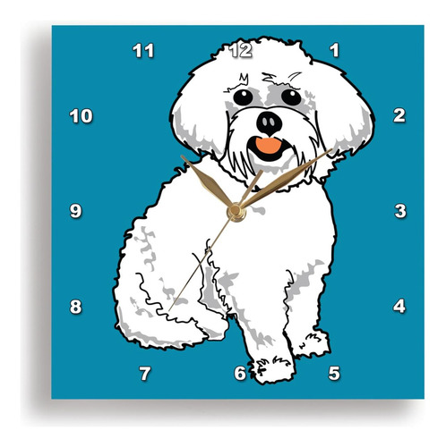 3drose Dpp__1 Lindo Estilo Retro De Dibujos Animados Maltese