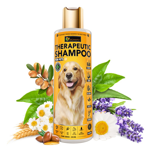 Aromapet Champu Natural Medicado Antipicazon Para Perros, Ca