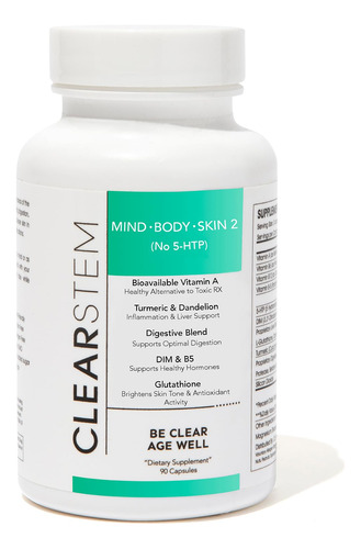 Clearstem Mindbodyskin2 - Suplemento Hormonal Para El Acne -