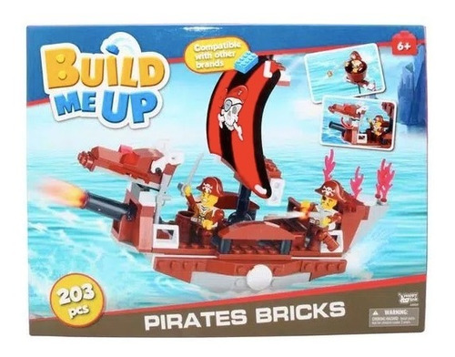 Barco Pirata Bloques De Construcción 203 Piezas Build Me Up 