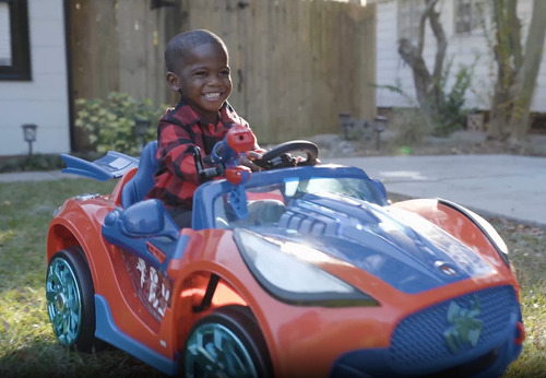 Carro Electrico 6v Infantil Spidey Spiderman. Luces Y Sonido Color Rojo Y Azul