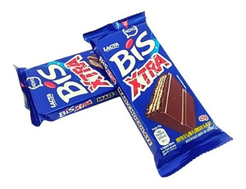 Kit 2cx Chocolate Bis Xtra Ao Leite C/24un. 45g Cada - Lacta