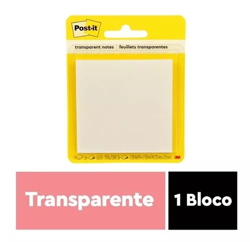 Post-it Transparente 73mm X 73mm 36 Folhas 3m