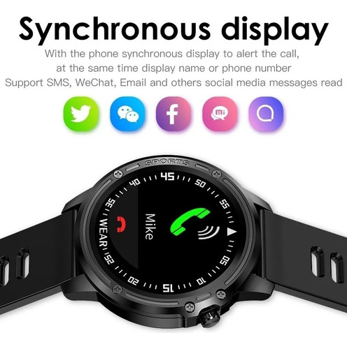 De Reloj Inteligent Hombre Reloj Inteligente Fulltouch Redondo