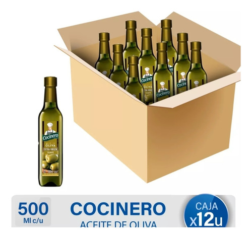 Aceite Oliva Extra Virgen 100% Intenso Cocinero X 500ml