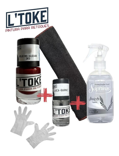 Combo Retoques Rayas/saltos De Pintura Auto Microfibra Aroma Rojo Metalizado 3r3 Toyota