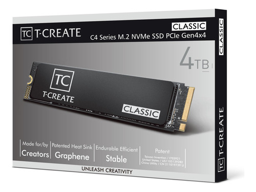 Teamgroup T-create Classic C47 4tb Pcie 2280 Nvme Internal