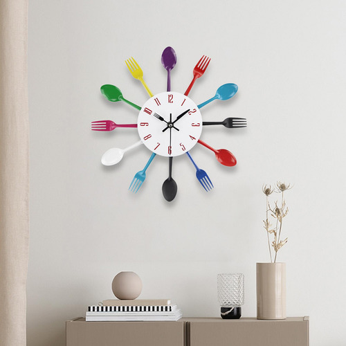 Reloj De Pared Moderno Reloj De Metal Multicolor