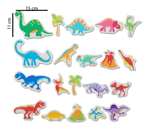 Imagen 4 de 10 de Dinos Al Agua. Figuras De Goma Eva Para El Baño