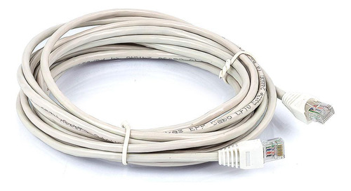 Patch Cord Cat5e Montado Branco - 10 Metros