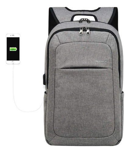 Kopack Mochila Laptop 17 Pulgadas Puerto Usb Viaje Gris 1.1