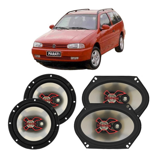 Kit Alto Falante Vw Parati 1997 A 1999 Bravox 200w 4 Portas