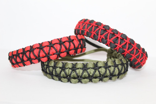 Lote X3 Elegantes Pulseras Paracord B501 Tejida Detalles