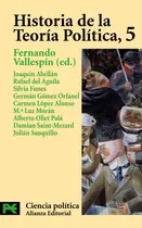 Comprar Historia de la Teoría Política, 5, de Vallespín, Fernando. El libro de bolsillo - Ciencias sociales Editorial Alianza, tapa blanda en español, 2002
