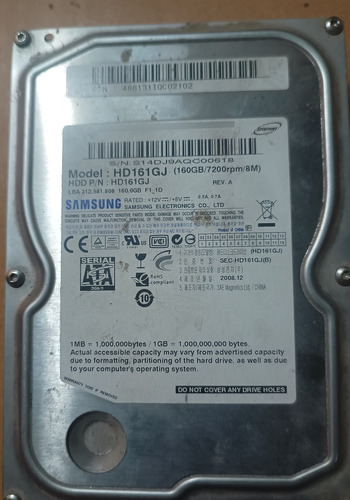 Disco Duro De 160gb Sata