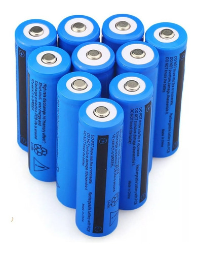 X10 Baterias 18650 Recargables 3.7v 6800mah Para Linterna 