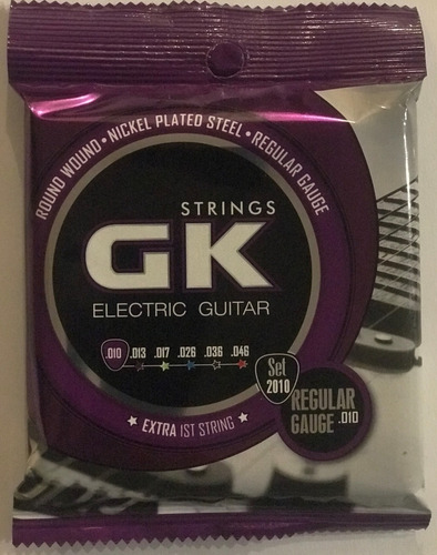 Encordado Para Guitarra Eléctrica Gk Calibre .010