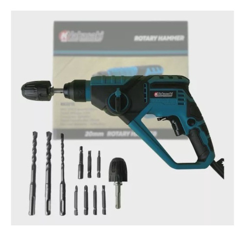 Furadeira Profissional De Impacto 1000w KNakasaki NK Cor Azul 50/60hz 110v