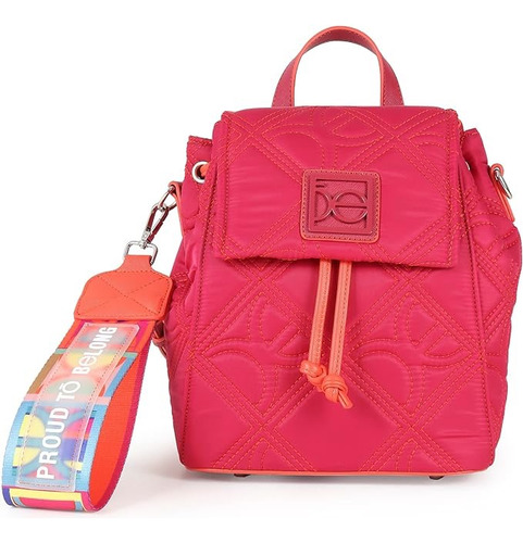 Cloe - Bolsa Backpack Mediana Material Reciclado Con Bordado