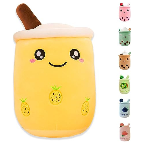 Peluche De Boba Bubble Tea, Almohada Abrazable De Té D...